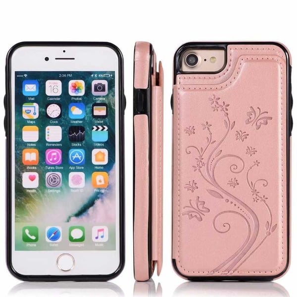 iPhone 7 Iskunkestävä Kotelo Korttiteline 3-POCKET Flippr V2