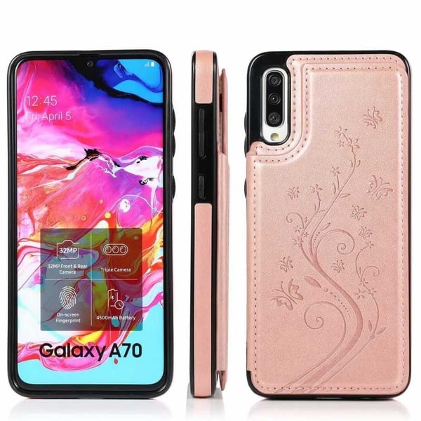 Samsung A70 iskunkestävä kansikorttipidike 3-POCKET Flippr V2