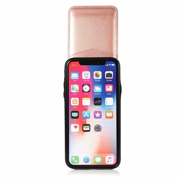 iPhone X / XS Mobiilikotelo Korttiteline 5-FACK Retro V3