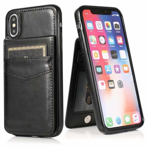 iPhone X / XS Mobiilikotelo Korttiteline 5-FACK Retro V3