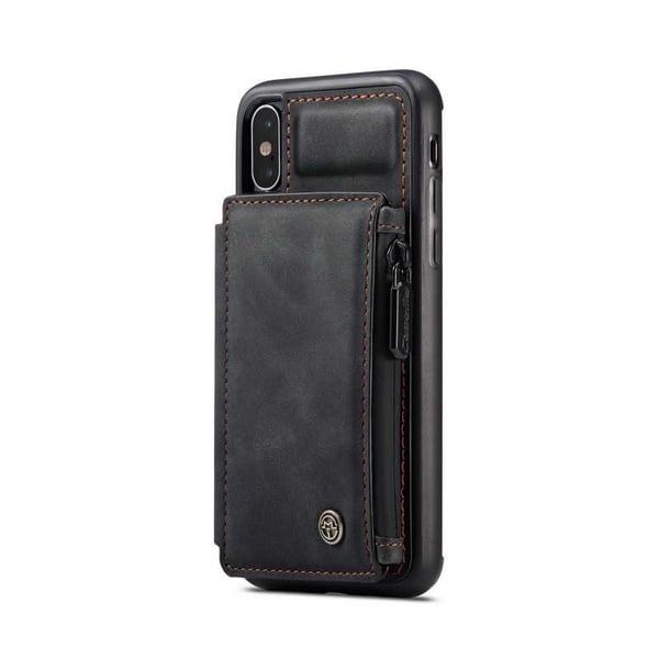 iPhone XS Max Cover -korttipidike ja vetoketju 4-POCKET CaseMe Flippr