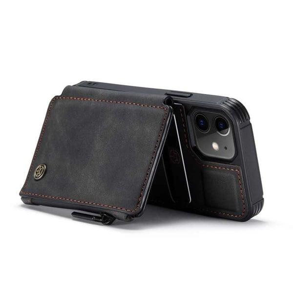 iPhone 12 -kotelon korttipidike ja vetoketju 4-POCKET CaseMe Flippr