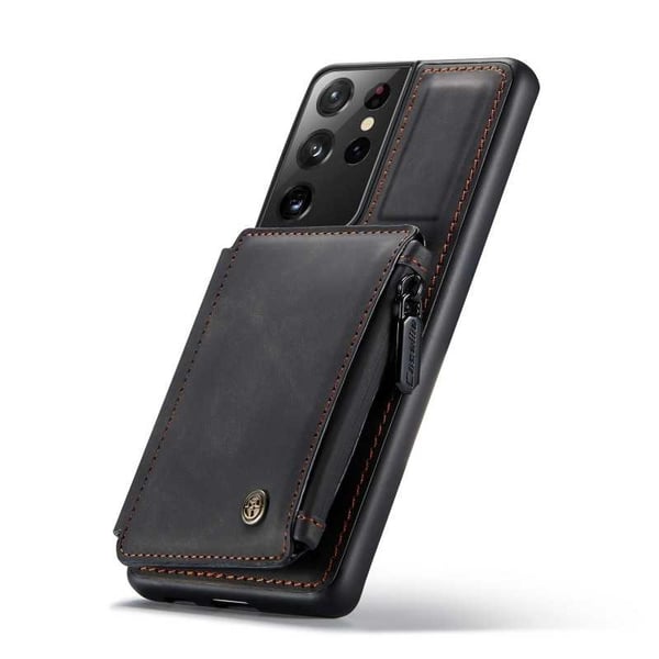Samsung S21 Ultra Cover -korttipidike ja vetoketju 4-PACK CaseMe Flippr