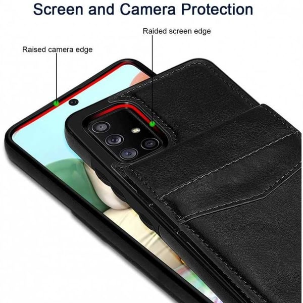 Samsung A71 5G Mobile Cover -korttikotelo 4-FACK Retro V3