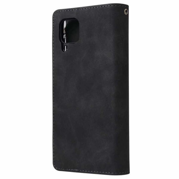 Samsung A12 monitoiminen lompakkokotelo, vetoketjullinen 8 taskua