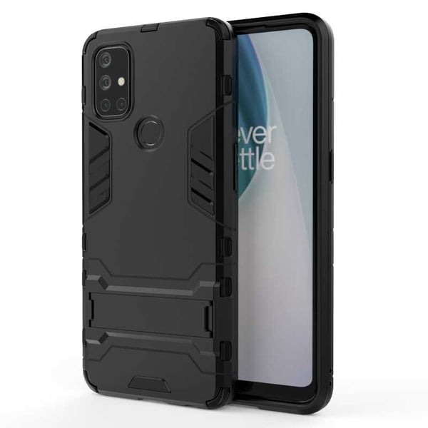 OnePlus Nord N10 iskunkestävä kotelo jalustalla ThinArmor