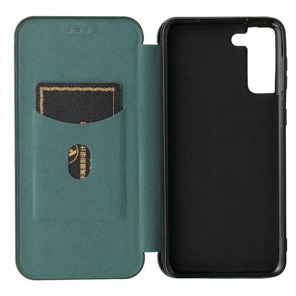Samsung S21 Flip Case -korttipaikka CarbonDreams Vihreä