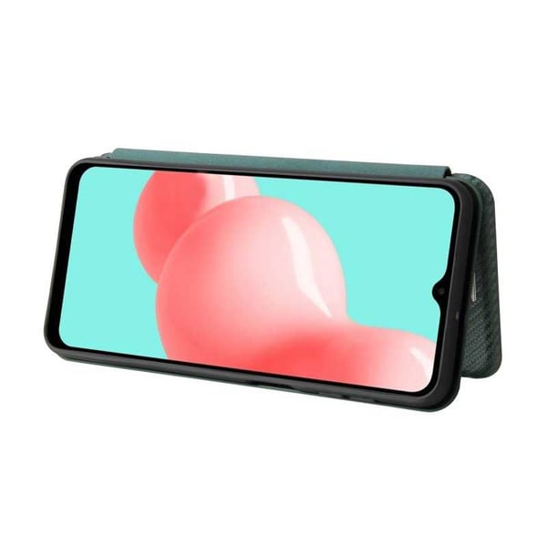 Samsung A32 5G Flip Case -korttipaikka CarbonDreams Green