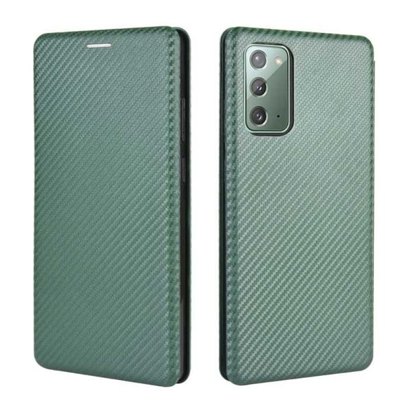 Samsung Note 20 Ultra Flip Case -korttipaikka CarbonDreams Green