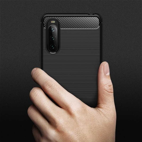 Xperia 10 III Iskunkestävä SlimCarbon -kotelo