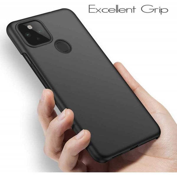 Google Pixel 4a 5G Ultraohut kumipäällysteinen mattamusta Cover Basic V2