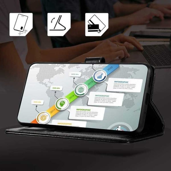 Zenfone 8 Flip Plånboksfodral PU-Läder 4-FACK