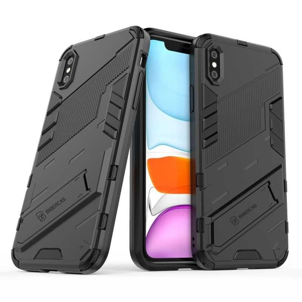iPhone X / XS Iskunkestävä kotelo jalustalla ThinArmor V2