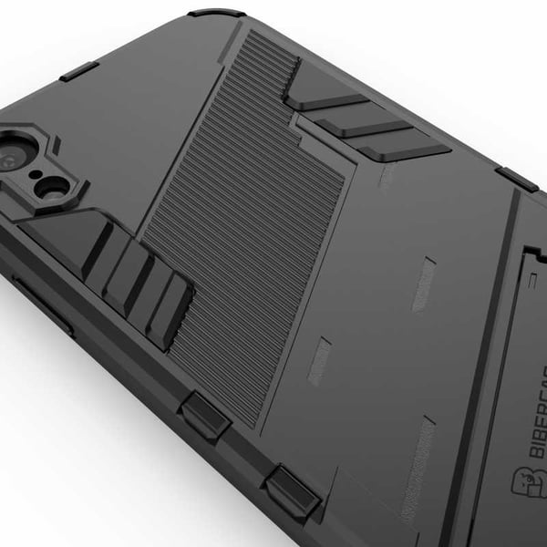 iPhone XR iskunkestävä kotelo jalustalla ThinArmor V2