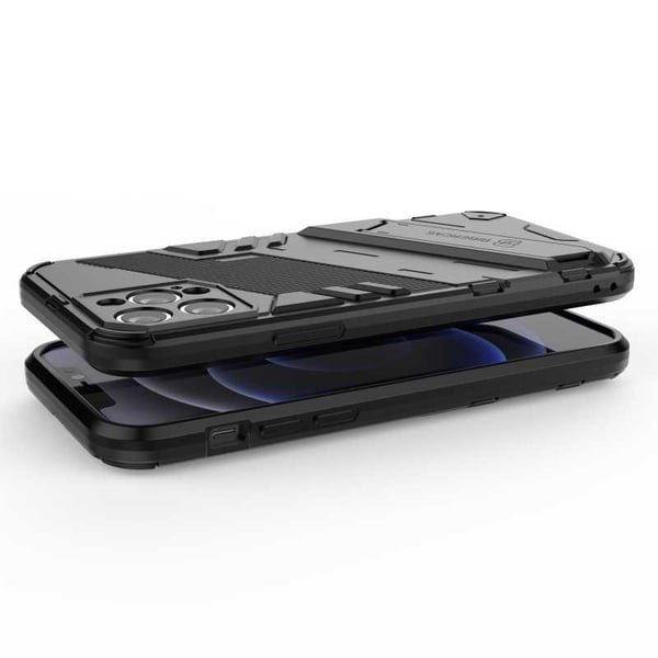 iPhone 12 Pron iskunkestävä kotelo jalustalla ThinArmor V2
