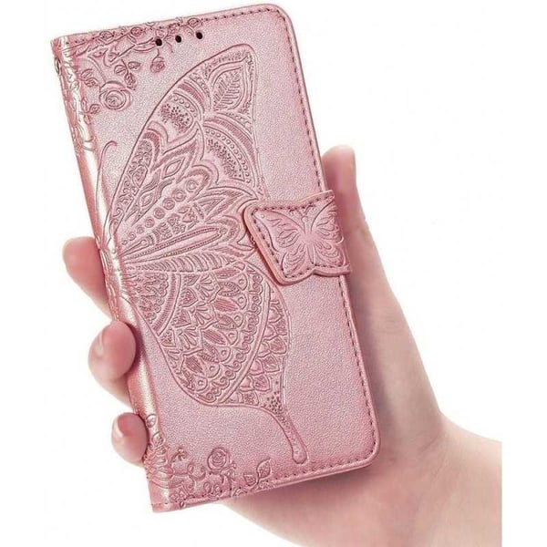 iPhone 6S/7/8/SE 2020&2022 Plånboksfodral PU-Läder 4-FACK Motiv Fjäril