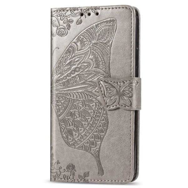 iPhone XS Max -lompakkokotelo, PU-nahkainen 4-POCKET Motif Butterfly