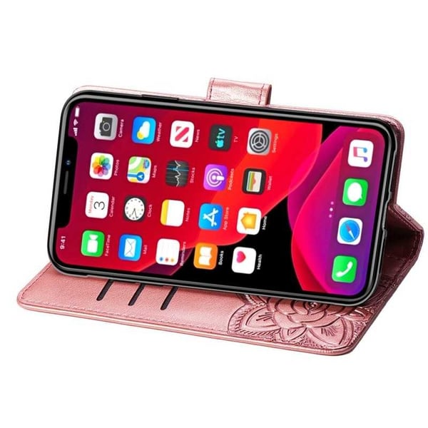 iPhone 11 Pro Max -lompakkokotelo PU-nahkainen 4-POCKET Motif Butterfly