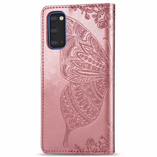Samsung S20 FE lompakkokotelo PU-nahkainen 4-TASKUN perhoskuvio