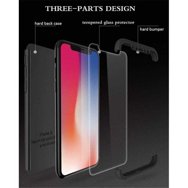 iPhone 13 360 ° 3in1 FullCover -suojus sis. Karkaistu lasi