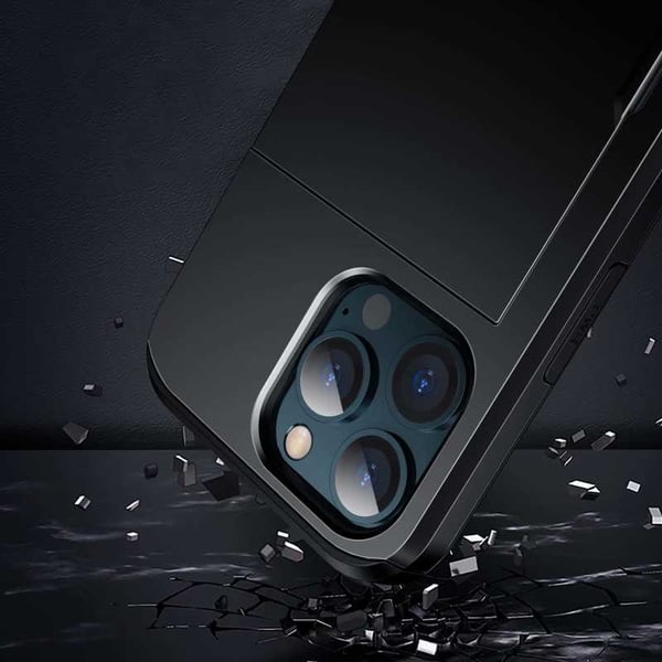 iPhone 13 Pro Iskunkestävä kansikorttipaikka StreetWise - musta
