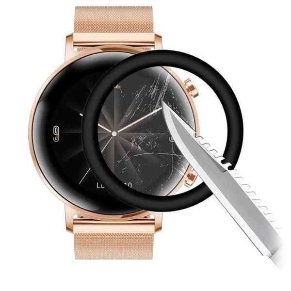 2-PACK Huawei Watch GT 2 46mm FullFrame 3D Karkaistu lasi 0,26mm 9H