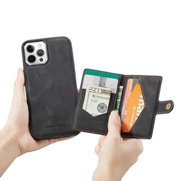 iPhone 13 Pro Max Iskunkestävä kotelo magneettikorttitelineellä JeeHood