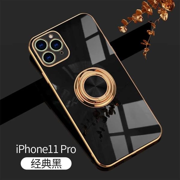 Tyylikäs ja iskunkestävä iPhone 11 Pro -kotelo, jossa on Flawless sormusteline