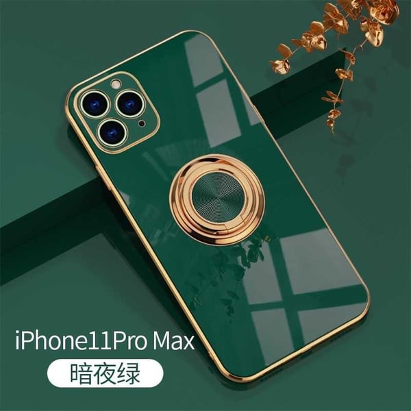 Tyylikäs ja iskunkestävä iPhone 11 Pro Max -kuori, jossa on Flawless sormusteline