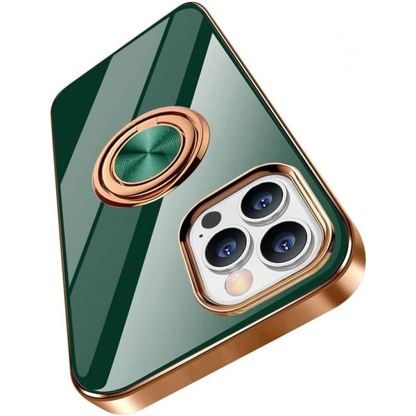 Tyylikäs ja iskunkestävä iPhone 13 Pro -kotelo, jossa on Flawless sormusteline