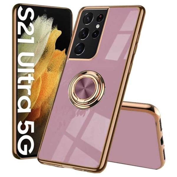 Samsung S21 Ultra elegantti ja iskunkestävä kotelo Flawless sormustelineellä