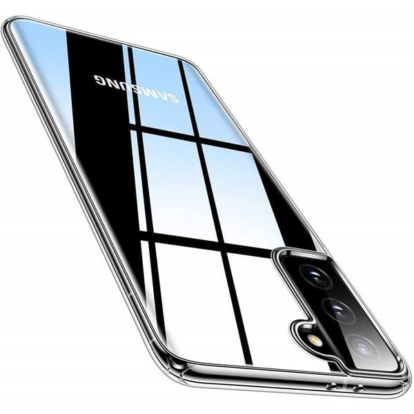 Samsung S21 FE Stöttåligt Genomskinligt Skal Simple