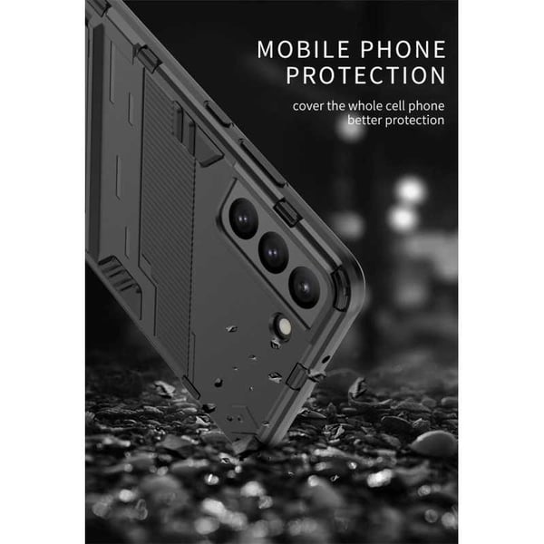 Samsung S21 FE Iskunkestävä kotelo jalustalla ThinArmor V2