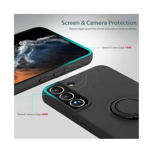 Samsung S22 iskunkestävä kotelo CamShield-renkaan pidikkeellä