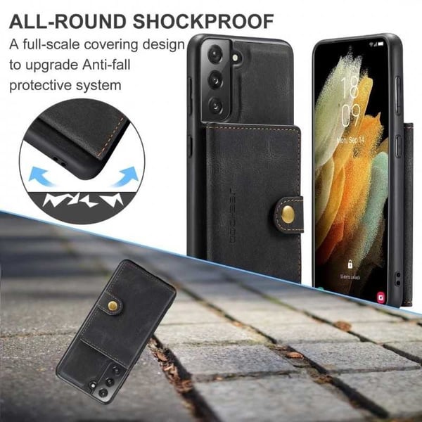 Samsung S22 Iskunkestävä kotelo magneettisella korttitelineellä JeeHood