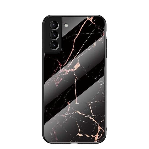 Samsung S22 Plus Marble Shell 9H karkaistu lasi tausta Glassback V2