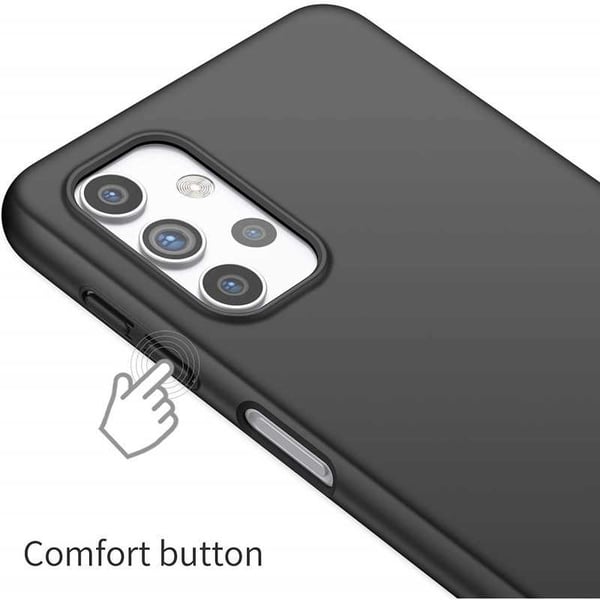 Samsung A32 4G Ultra-ohut kumipinnoitettu mattamusta Cover Basic V2