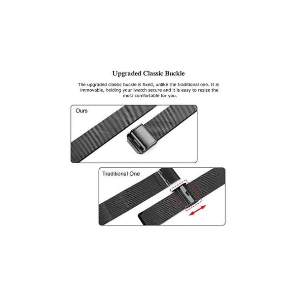 Apple Watch 38mm / 40mm / 41mm ohut rannekoru Milanese Loop
