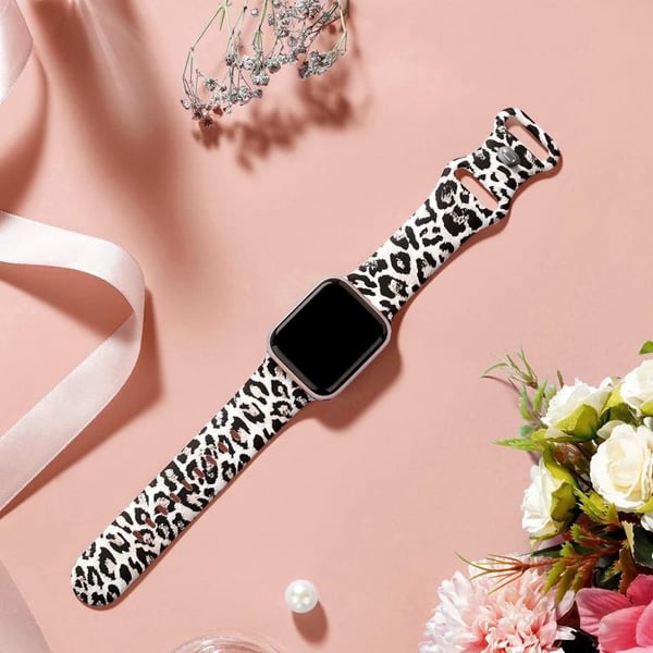 Apple Watch 30mm / 40mm / 41mm Trendikäs Premium Rannekoru Leopard