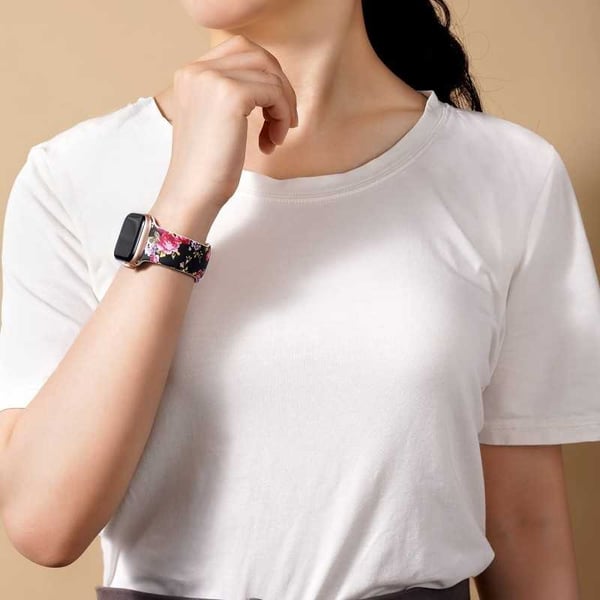 Apple Watch 38mm / 40mm / 41mm Trendikäs Premium kukkaranneke