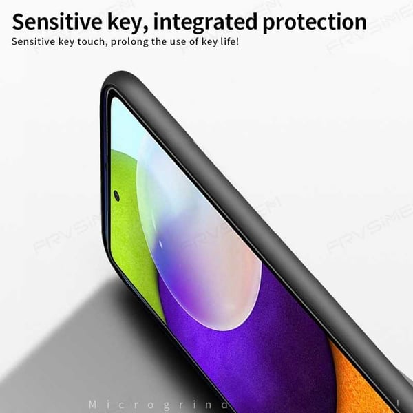 Samsung A53 5G Ultraohut kumipinnoitettu mattamusta kansi Basic V2