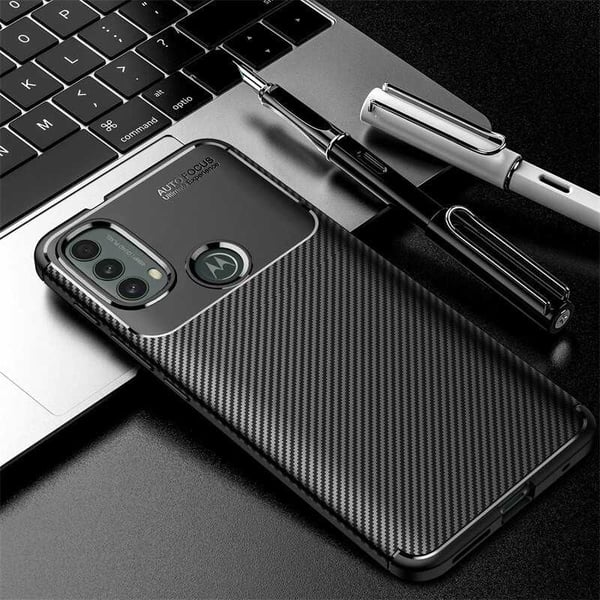 Motorola Moto E20 / E30 / E40 Stöttåligt Skal FullCarbon V4