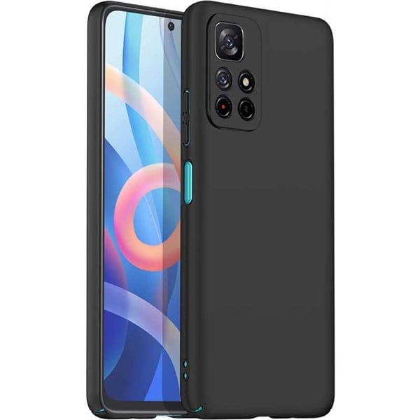 Xiaomi Redmi Note 11 / 11S Tunn Gummibelagd Mattsvart Skal Basic V2
