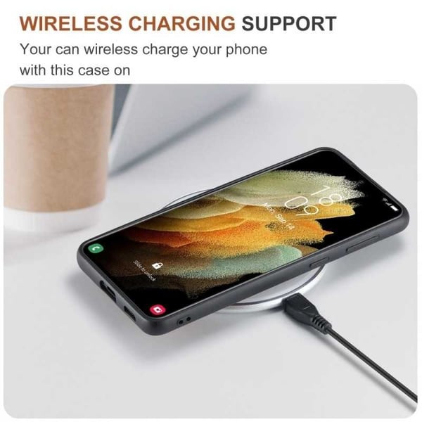 8-FACK Samsung S21 Stöttåligt Skal med Magnetisk Korthållare DG.MING Detach