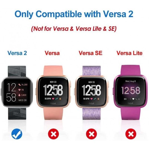 Fitbit Versa 2 FullFrame 3D karkaistu lasi 0,2mm 9H