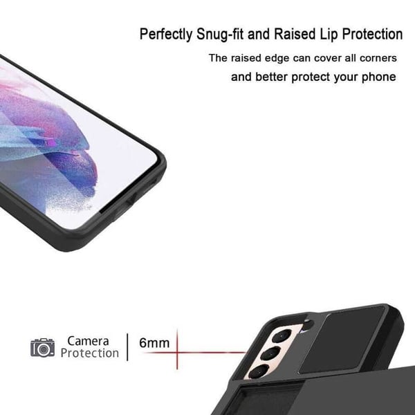 Samsung Galaxy S22 Stöttåligt Skal med Kortfack