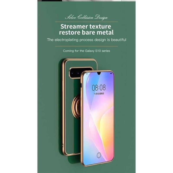 Samsung S10 Plus tyylikäs ja iskunkestävä kotelo Flawless sormustelineellä