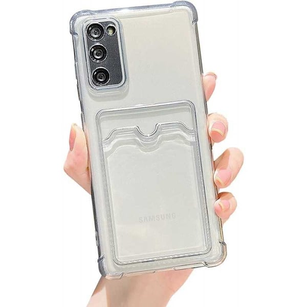 Stöttåligt Skal med Kortfack Förstärkta Hörn Samsung S20 Ultra