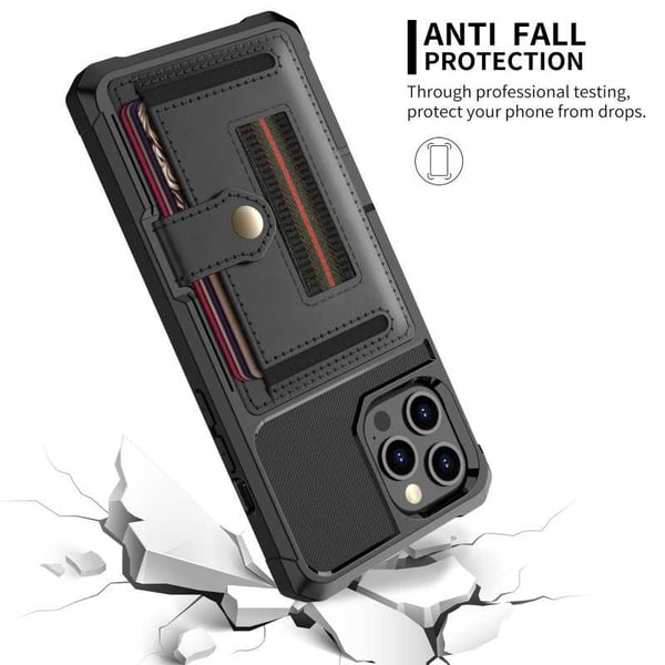 iPhone 11 Pro Max Stöttåligt Skal med Kortfack Solid V5