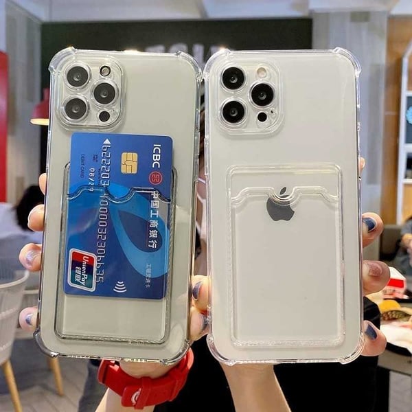 Stöttåligt Skal med Kortfack Förstärkta Hörn iPhone 12